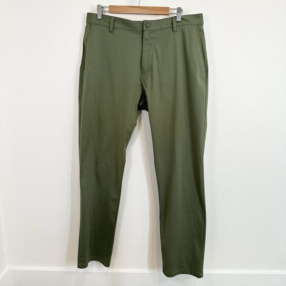 Rhone Commuter Pants Mens 36x31 Green Performance Stretch Office Golf Comfort - Picture 1 of 14